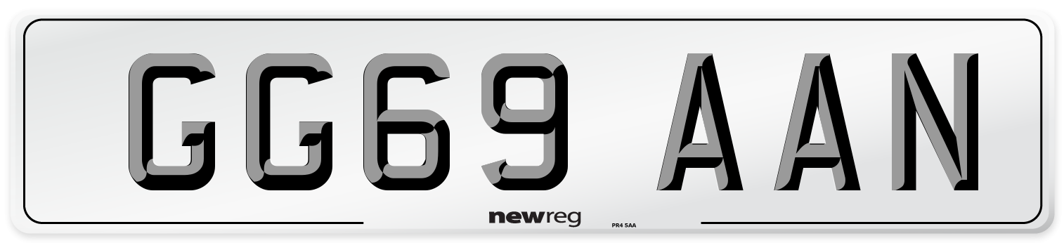 GG69 AAN Number Plate from New Reg